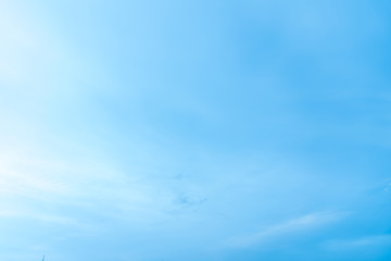 Blue sky and cloudy with lighting  background in the morning.