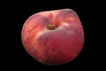 Figs peach fruit on black