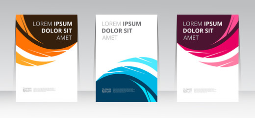 Vector abstract design cover report layout brochure poster template.