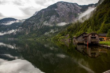 Fototapeta premium Hallstatt Austria cloudy