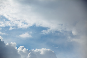 Blue sky with clouds.