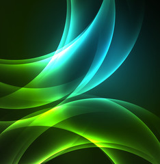 Naklejka premium Glowing geometric shapes