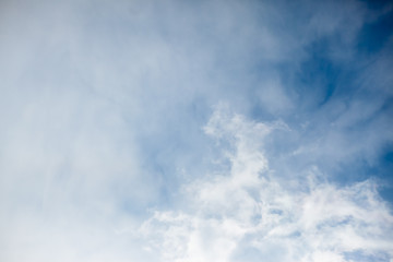 Blue sky with clouds.