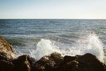 Natural ocean waters abstract sunny surface outdoors background
