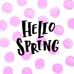 Vector trendy hand lettering poster. Hand drawn calligraphy 