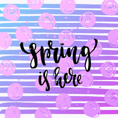  Vector trendy hand lettering poster. Hand drawn calligraphy 