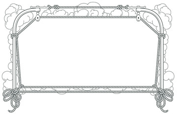 Vector template. Marine theme.