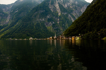 Fototapeta premium Hallstatt Austria cloudy
