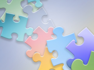 Fototapeta premium Abstract soft puzzle background