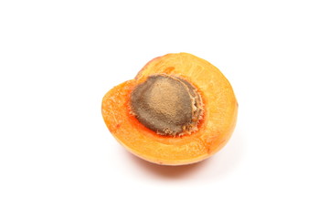 Isolated apricot on white background for design packing