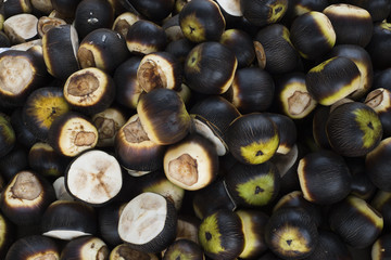 Pile of sugar palm fruit, Thai tropical fruit.
