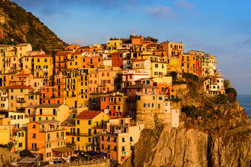 Fototapeta premium Kolorowa tekstura Manarola miasto Cinque Terre