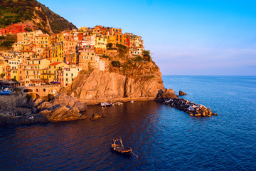 View of Manarola, Cinque Terre, Italy