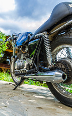 Fototapeta na wymiar Old classic cafe racer motorbike
