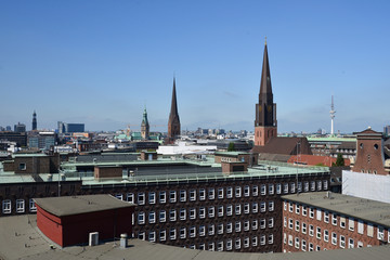 Obraz premium Blick über Hamburg