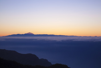 sunset over Teide
