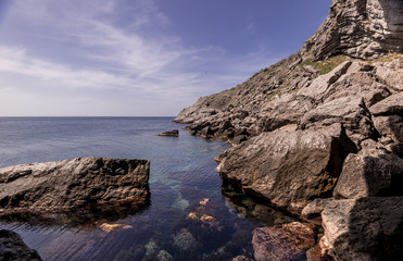 Fototapeta na wymiar Rocks in the Black Sea. Crimea