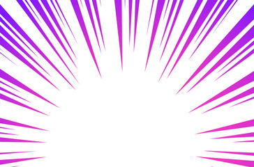 Purple Sun Rays or Explosion Boom for Comic Books Radial Background Vector