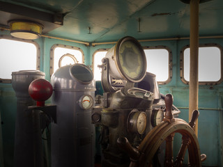 Control room on the battleship,Vintage control style