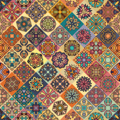 Seamless pattern. Vintage decorative elements. Hand drawn background. Islam, Arabic, Indian, ottoman motifs. Perfect for printing on fabric or paper.