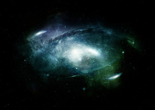 Fototapeta galaxy in a free space