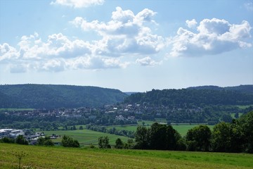 Stadt Mühlheim im Landkreis Tuttlingen an der Donau in Süddeutschland