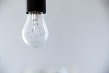 A light bulb on a white background.