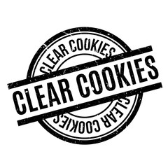 Clear Cookies rubber stamp. Grunge design with dust scratches. Effects can be easily removed for a clean, crisp look. Color is easily changed.