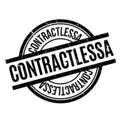 Contractlessa rubber stamp. Grunge design with dust scratches. Effects can be easily removed for a clean, crisp look. Color is easily changed.