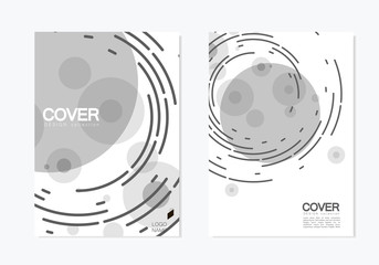 Obraz premium Business vector set. Brochure template cover design with abstract twirl circle design