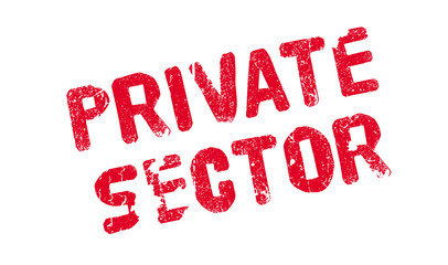 Private Sector rubber stamp. Grunge design with dust scratches. Effects can be easily removed for a clean, crisp look. Color is easily changed.