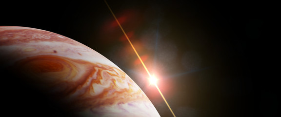sunrise on planet Jupiter © dottedyeti