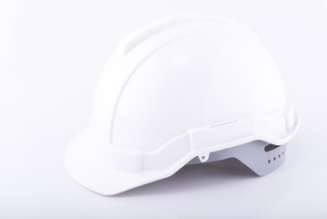 white Safety helmet Isolated white background