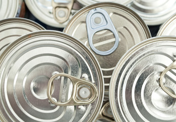 Top view of a cans