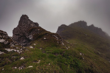 Amazing Mountains. Highlands of the Karwendel in the european Alps.
