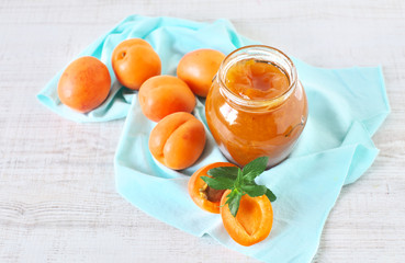 Fresh made apricot jam
