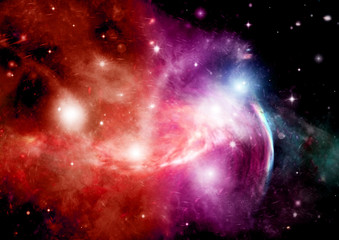 galaxy in a free space