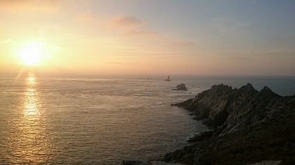 Fototapeta premium coucher de soleil à la pointe du raz 
