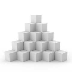 Pyramid box display composition