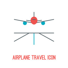 Vector illustration of airplane travel