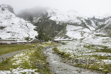 Verbella Alp With Snow in Summer, Austria