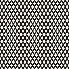 Diamonds seamless pattern. Small vector rhombuses geometric texture. Simple abstract monochrome background with intersecting lines, lattice, mesh. Repeat design for textile, decor, bedding, package