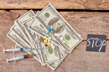 Drugs trafficking and problems with law. Stop use narcotics.