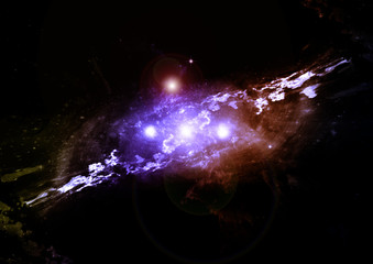 galaxy in a free space