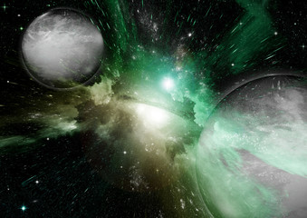 galaxy in a free space