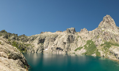 Fototapeta na wymiar Lac de Capitello near Corte in Corsica