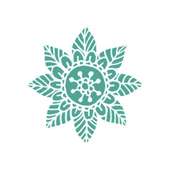 Flower mandala in vector