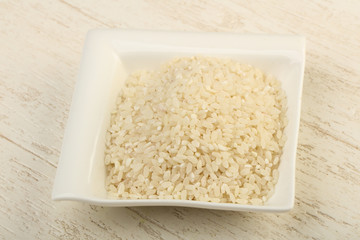 Raw rice heap