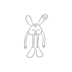 Toys icons in hand drawn style