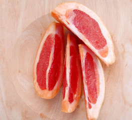 Sliced Pink Grapefruit 